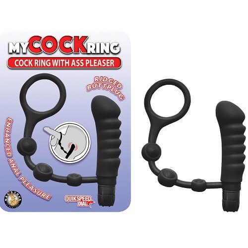 n10911-cock-ring-ridged-vibrating-butt-plug-black-1